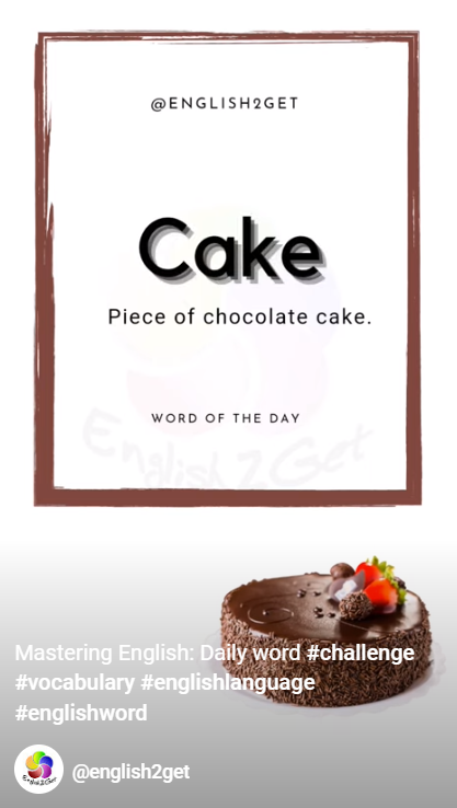 Exploring 'Cake': The English Vocabulary