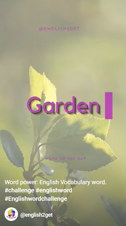 Nature: 'Garden' in English